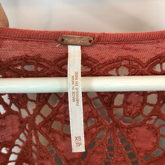 Free People Doin’ it right peasant blouse cinnamon XS - Picture 11 of 13
